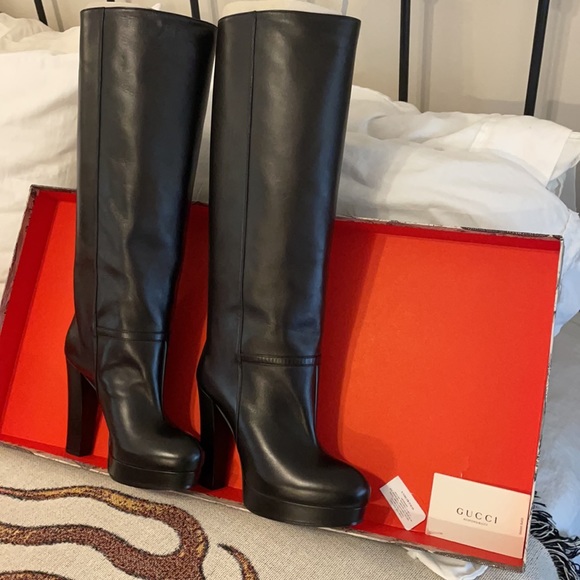 Gucci Shoes - Gucci Black Leather Boots - NWT